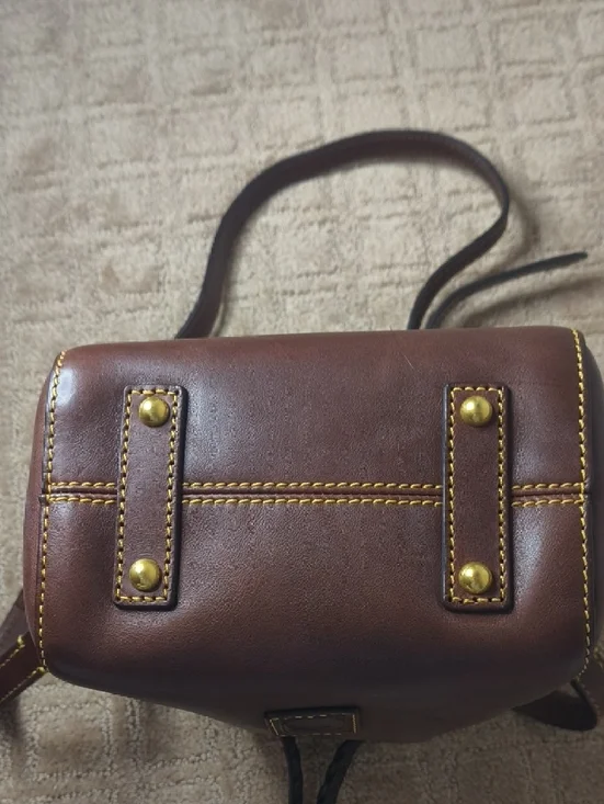 Dooney & Bourke Chestnut Small Hattie Bucket Bag - Picture 6 of 11